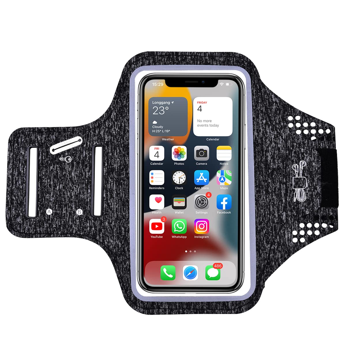 ZIBUYU Phone Armband for Running Anti-Slip Phone Holder for Exercise Armband for 7 inch Mobile PVC Screen Cover Waterproof Phone Holder Earphone Cable Elastic Arm Band for Running, Jogging ZIBUYU Phone Armband for Running Anti-Slip Phone Holder for Exercise Armband for 7 inch Mobile PVC Screen Cover Waterproof Phone Holder Earphone Cable Elastic Arm Band for Running, Jogging